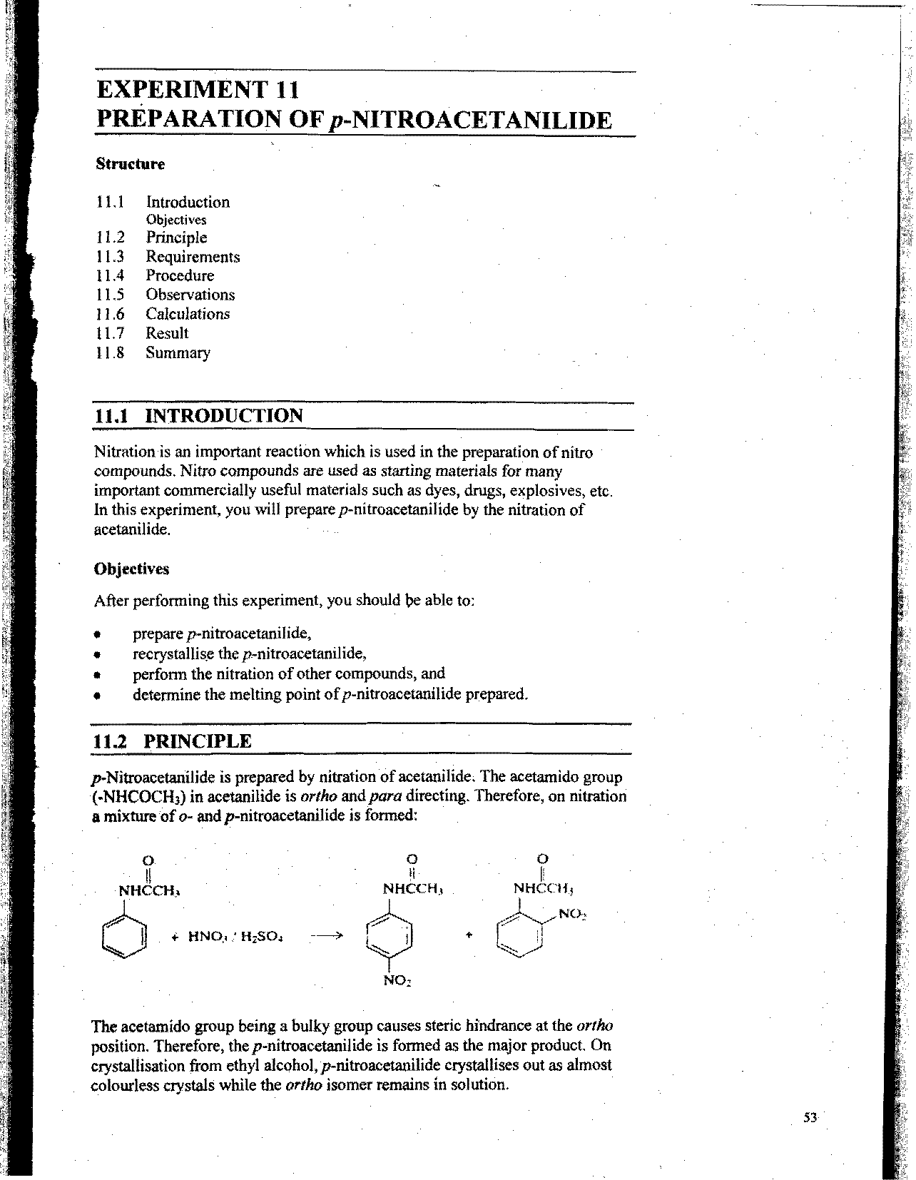 acetanilide to p nitroaniline lab report