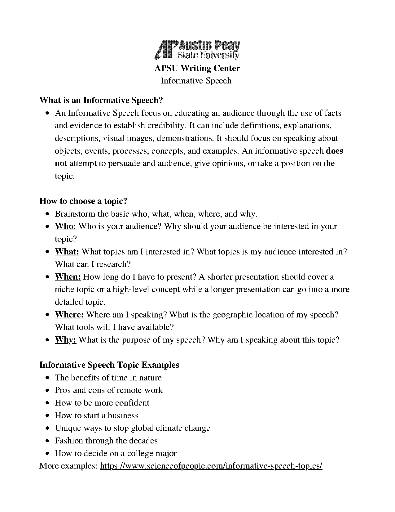 introduction speech outline template