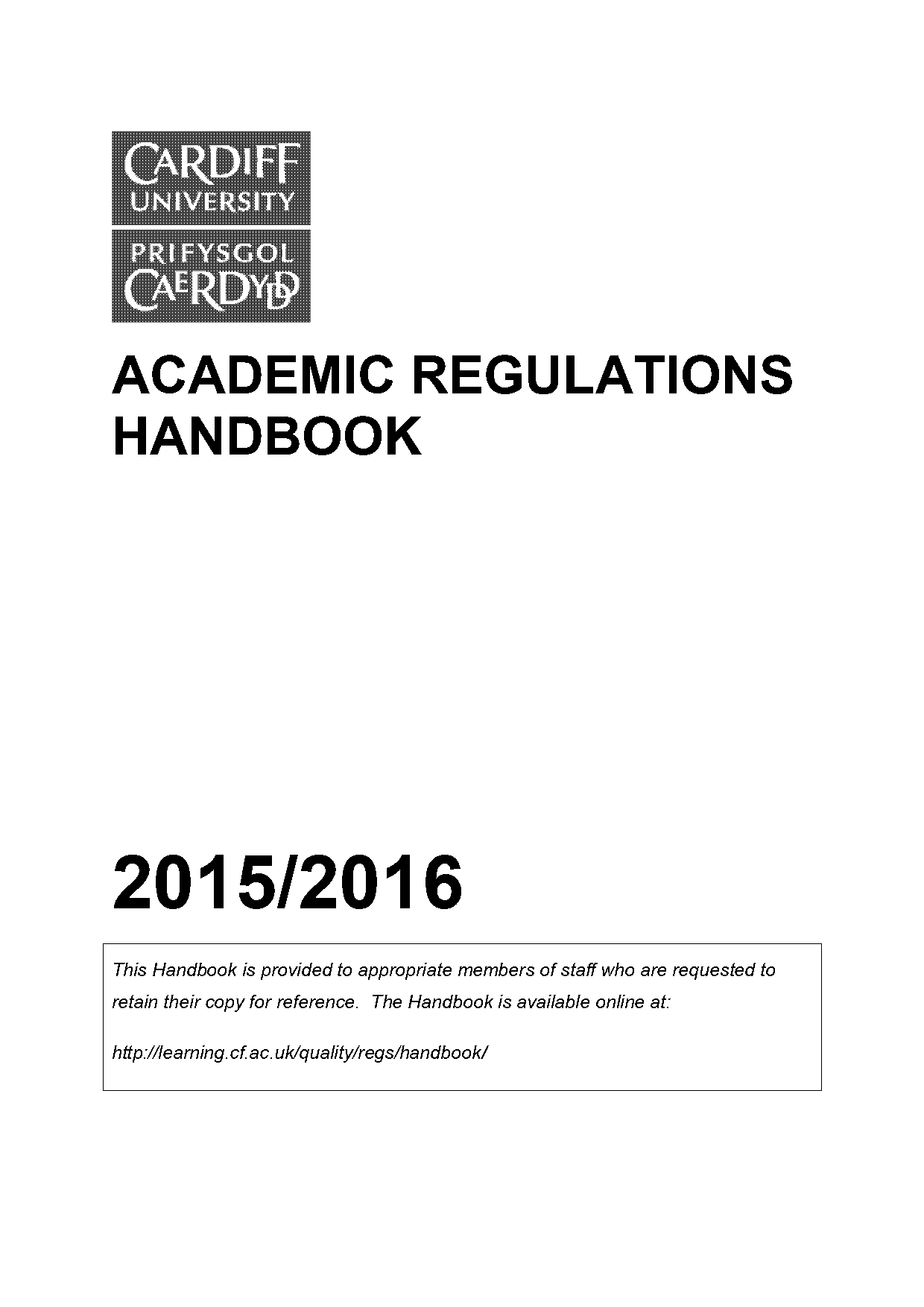 academic quality handbook aberystwyth