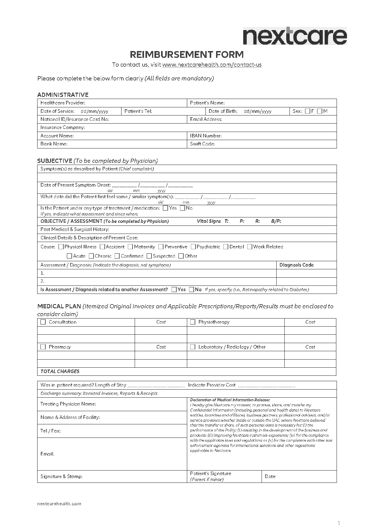 enaya insurance claim form