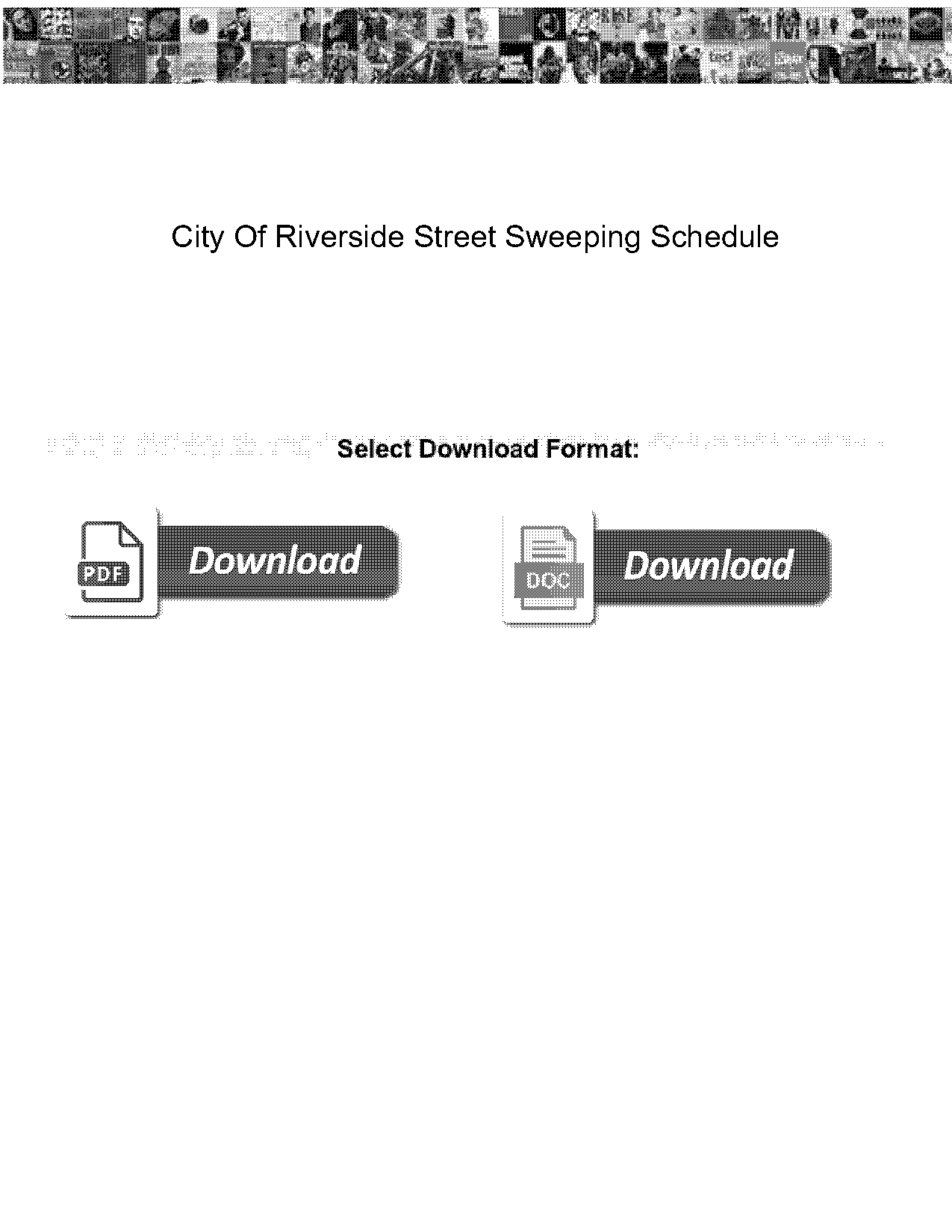 city of riverside street sweeping schedule