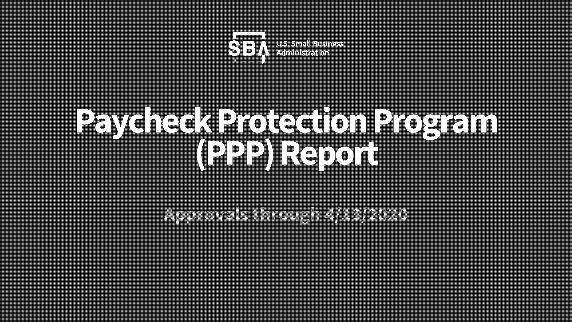 sba paycheck protection program loan application