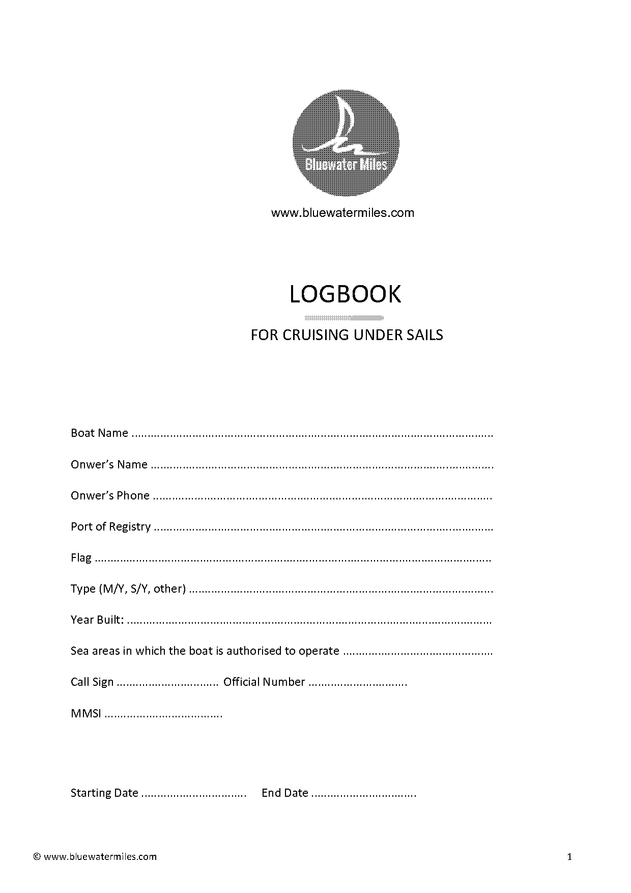 boat maintenance log book template