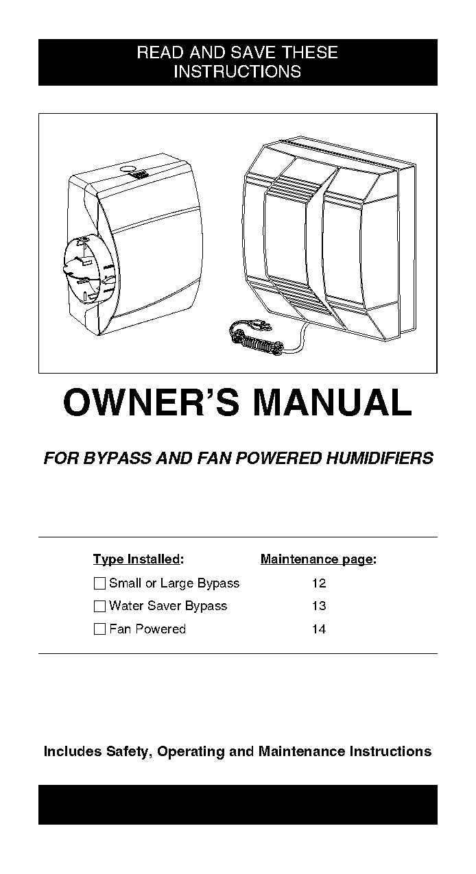 carrier humidifier control instructions