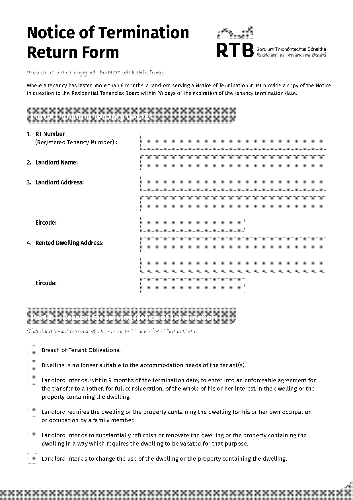 notice of termination return form