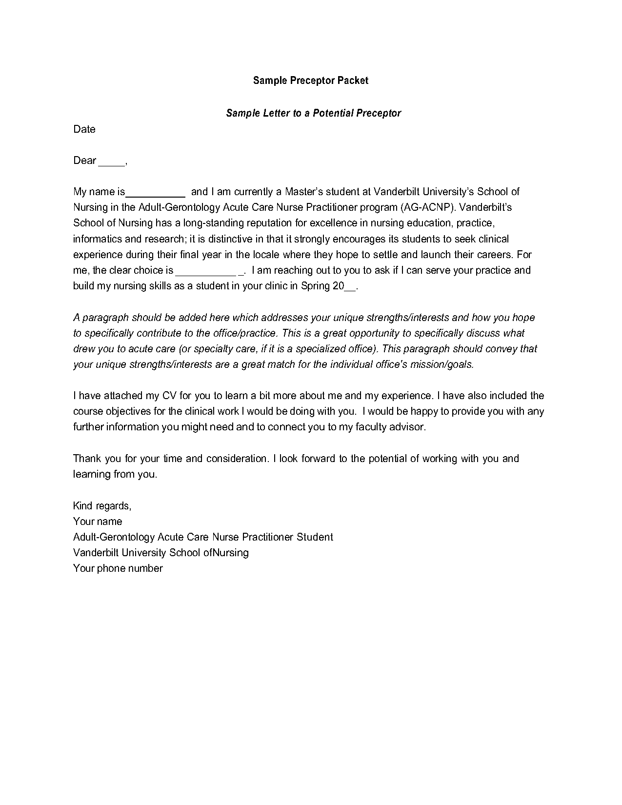 cover letter example for a nurse