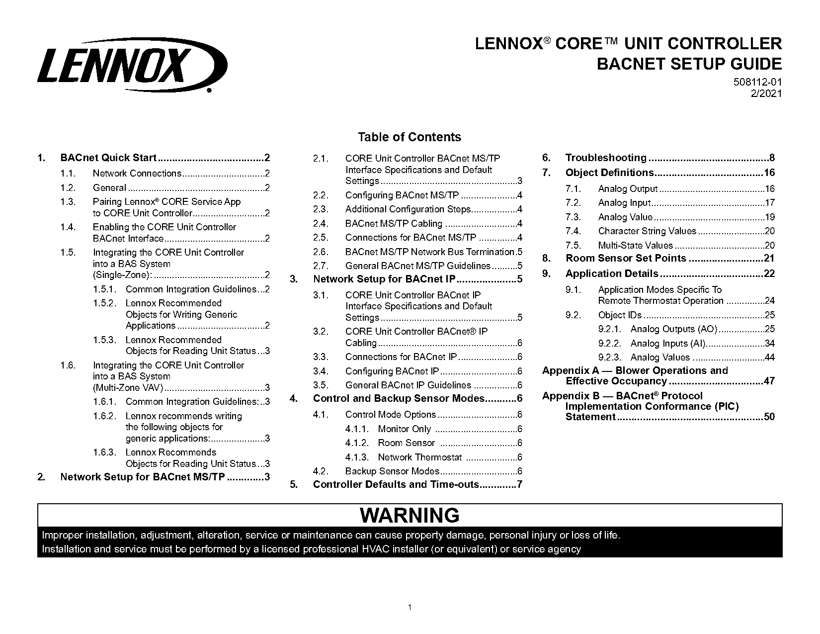 lennox value series furnace manual