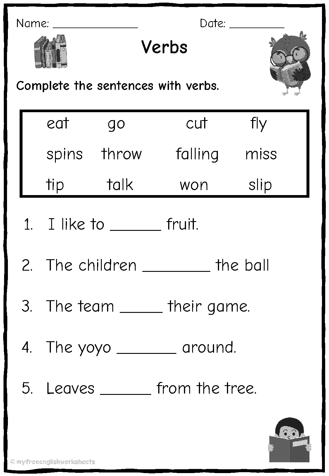 printable english worksheets verb to be