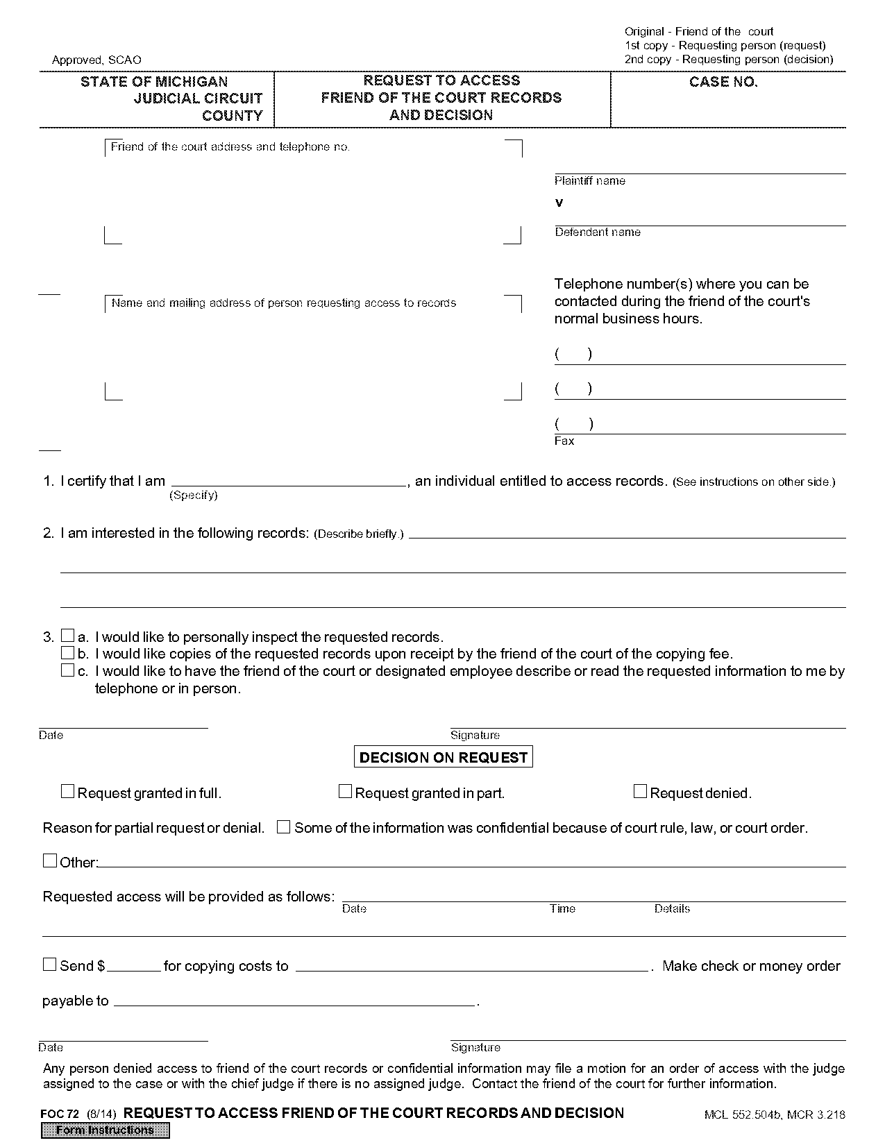 access to court documents form