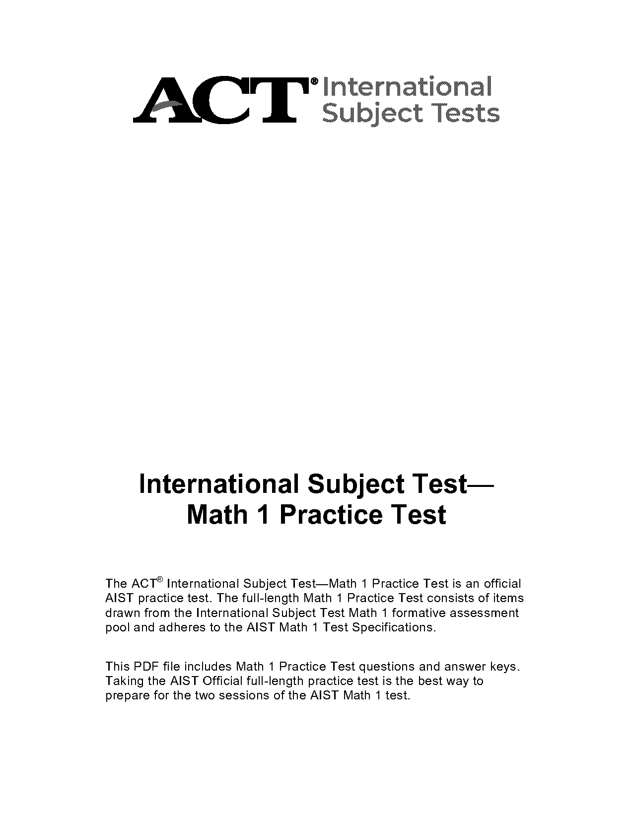 act math section practice test