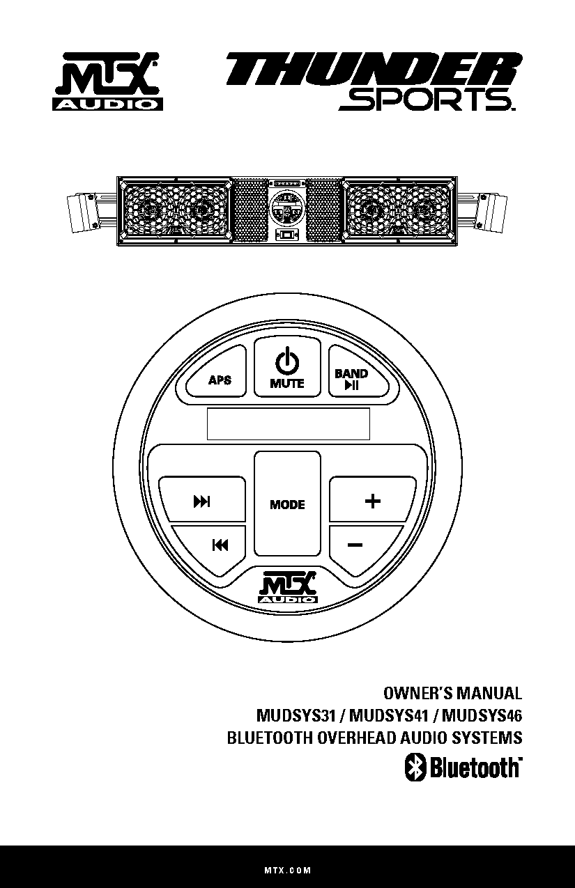 polaris mtx overhead audio manual