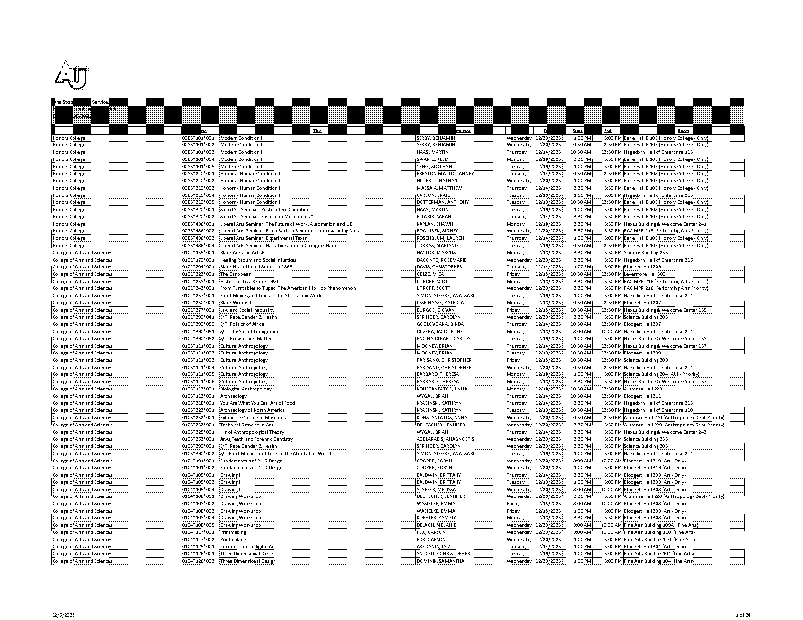 adelphi registrar final exam schedule