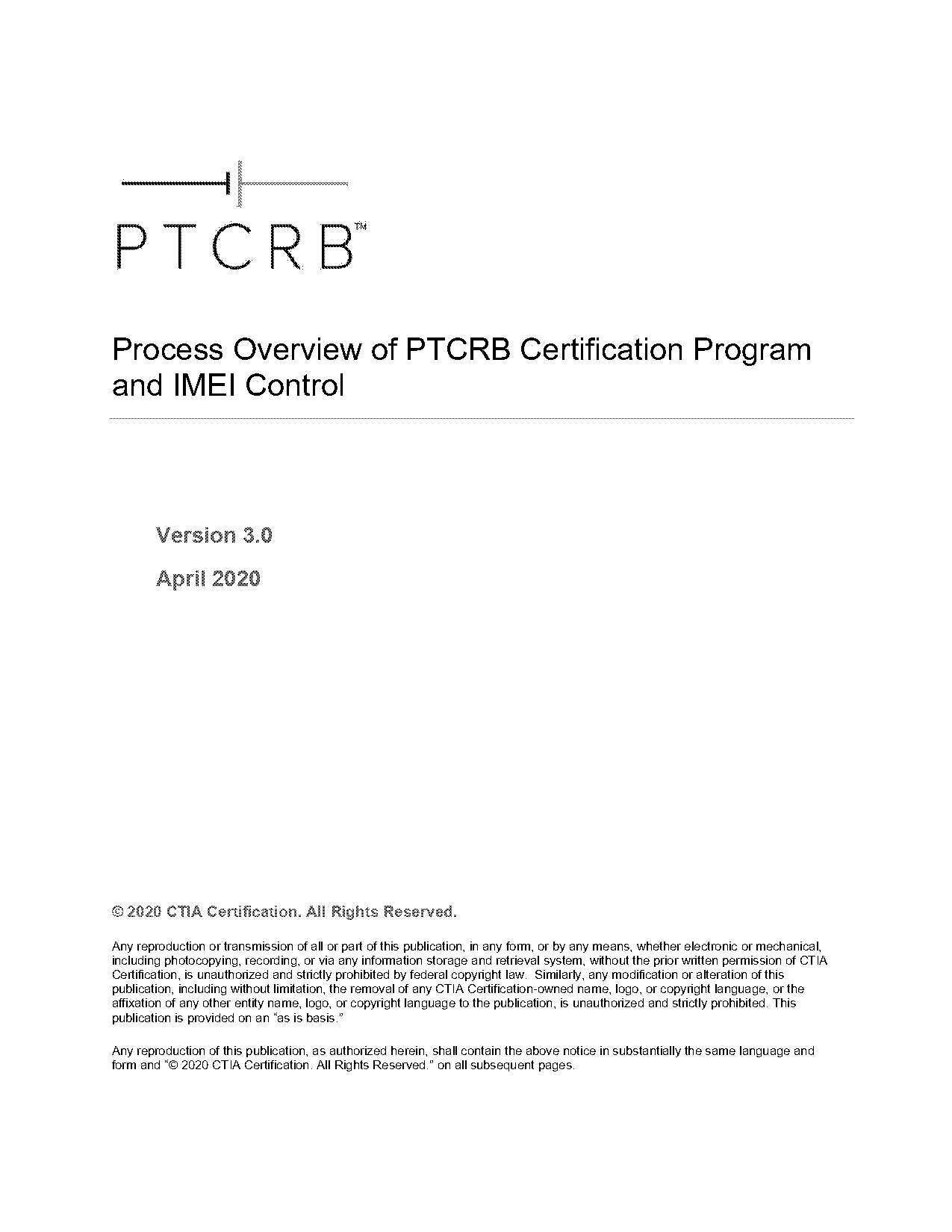 ptcrb program management document