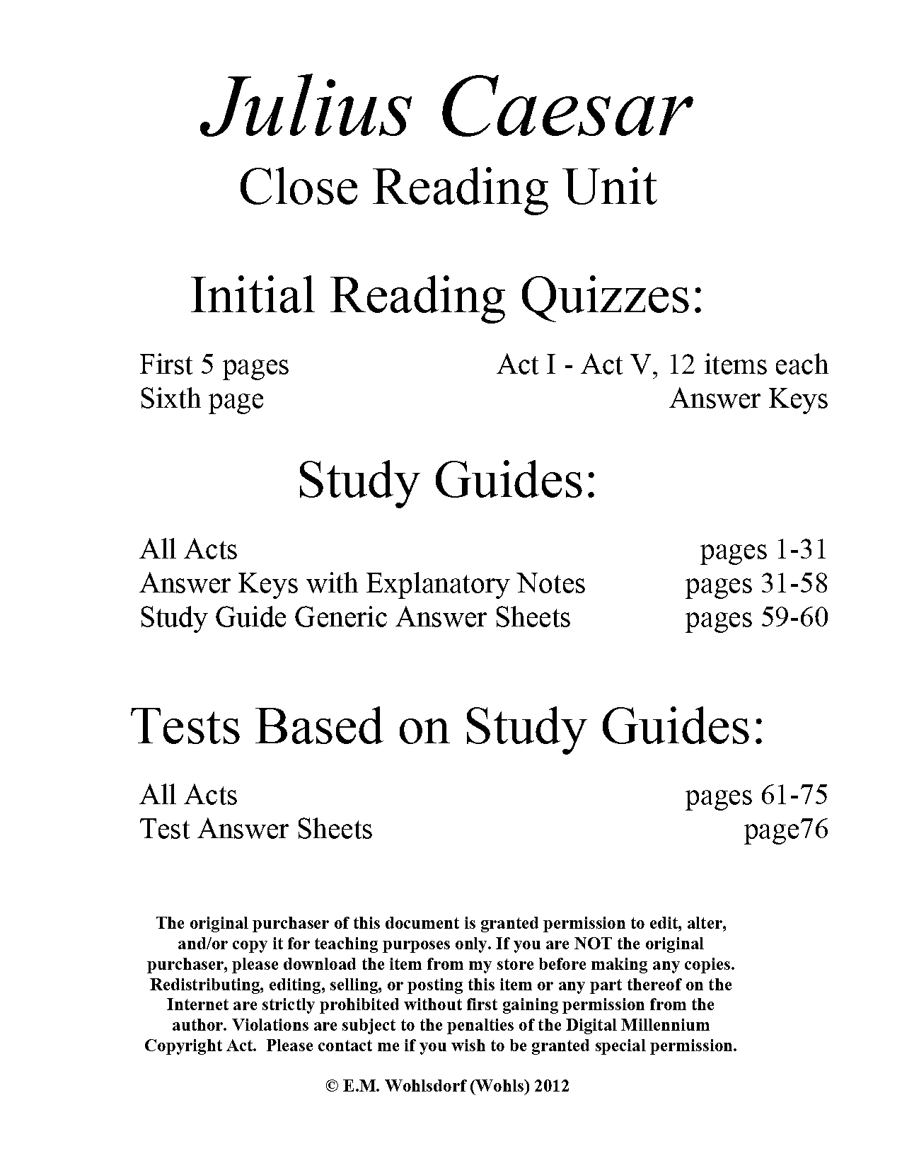 guided reading questions for julius caesar answers