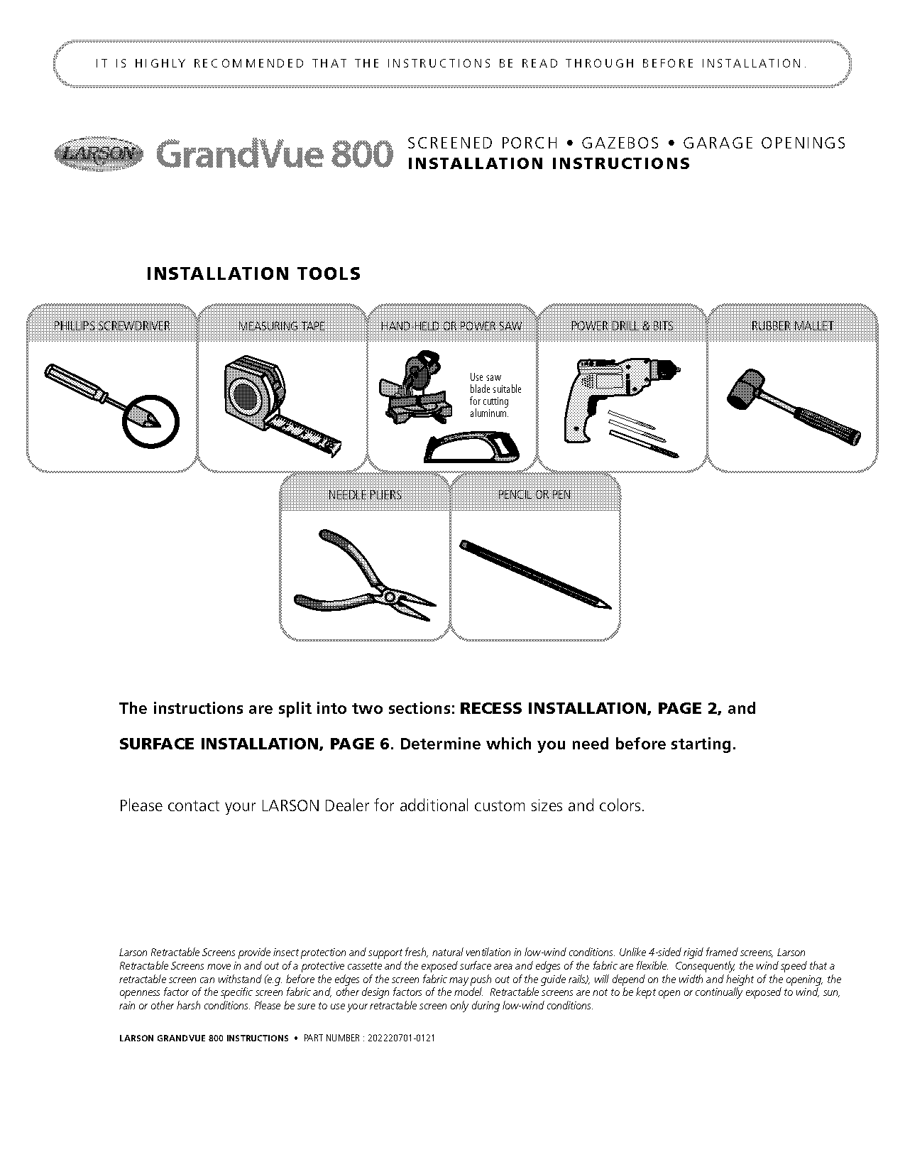 retractable garage door fitting instructions