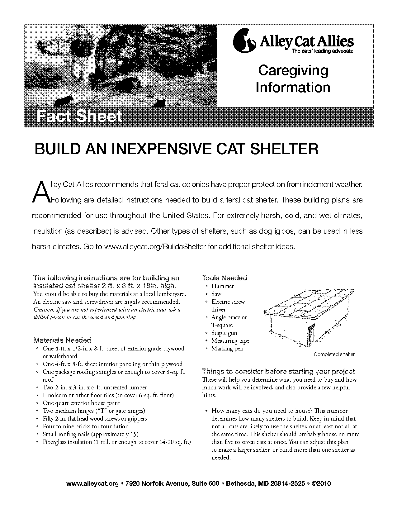 diy feral cat house plans