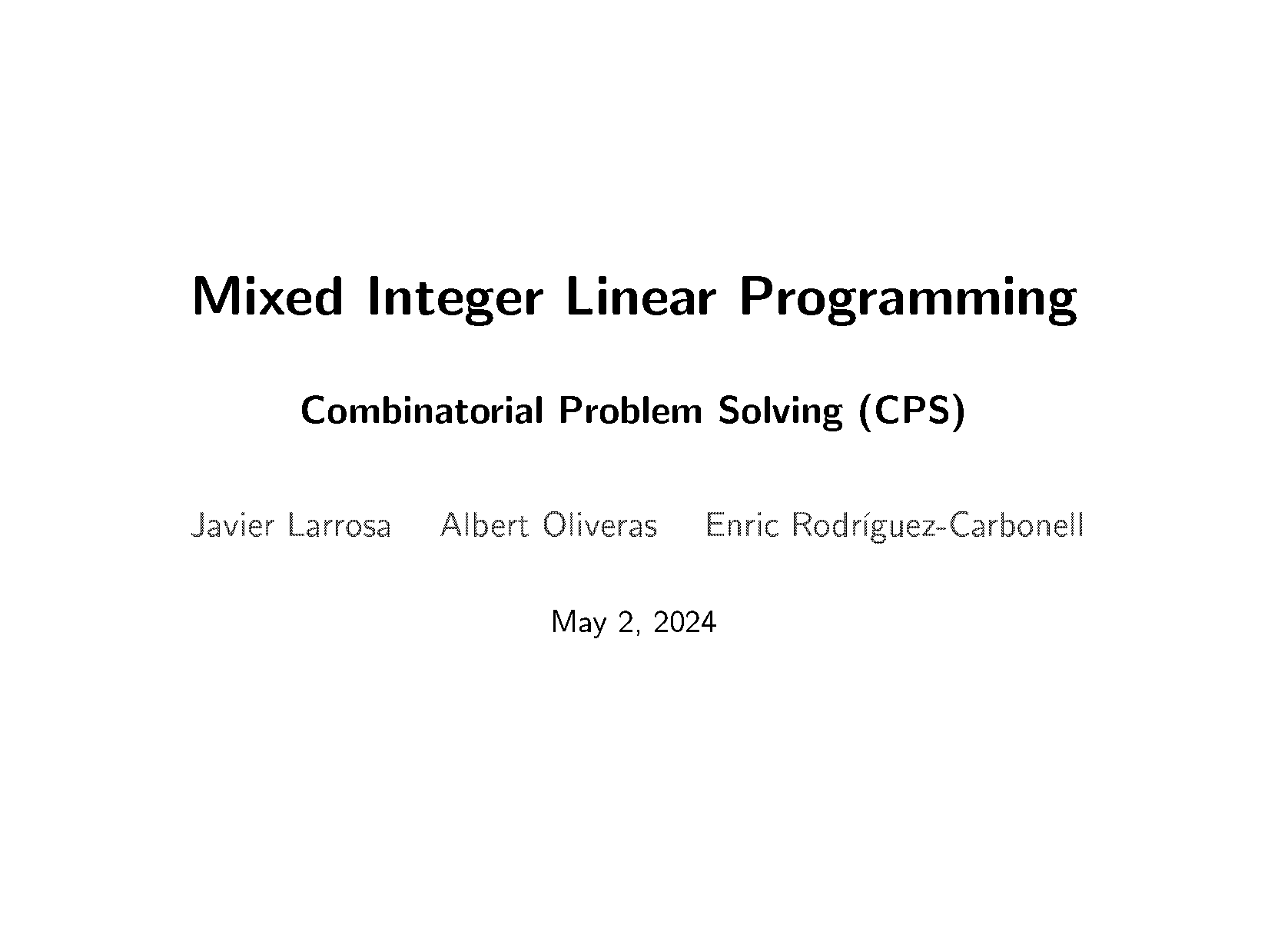 encoding with integer linear programming examples and solutions