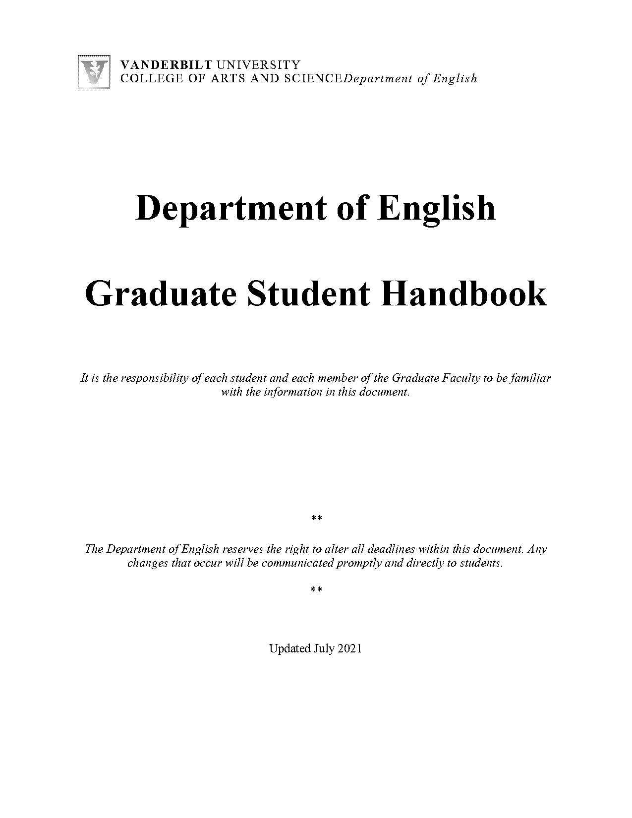 vanderbilt graduate school handbook