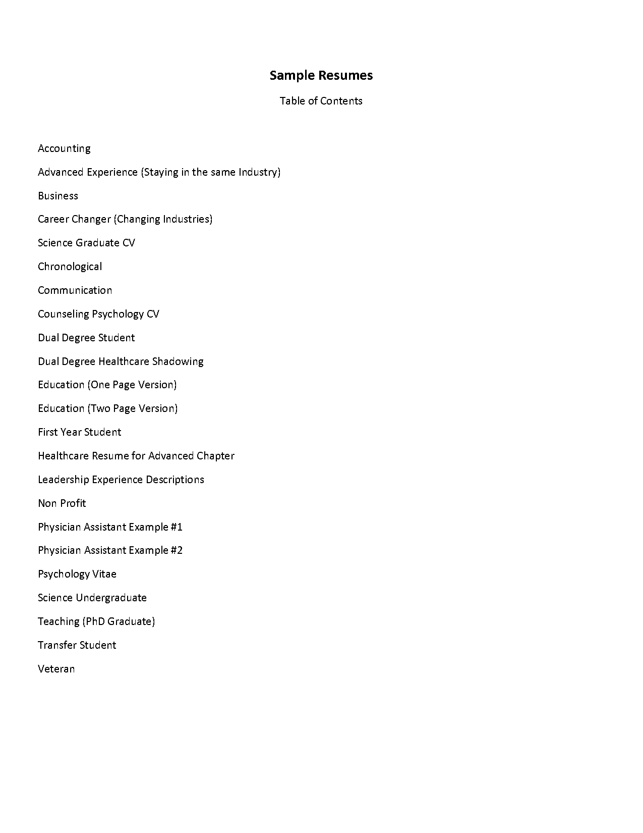 full resume sample pdf