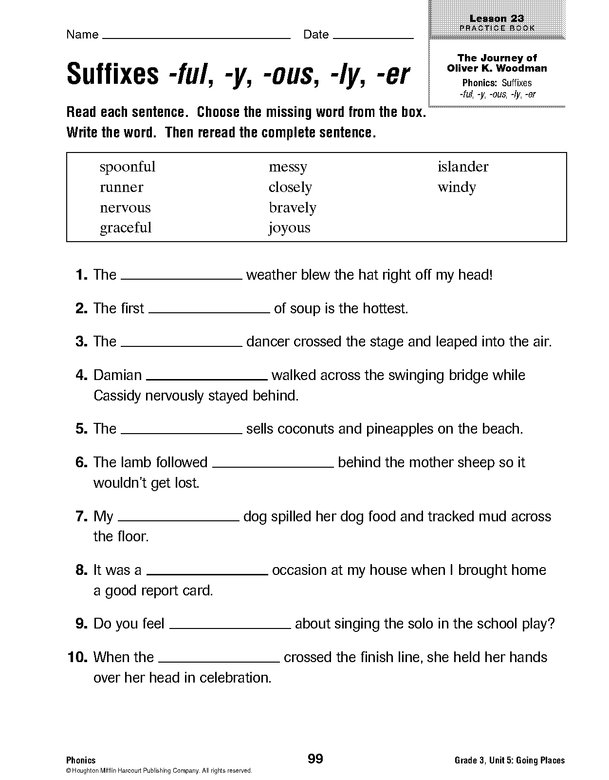 words ending in er and est worksheets