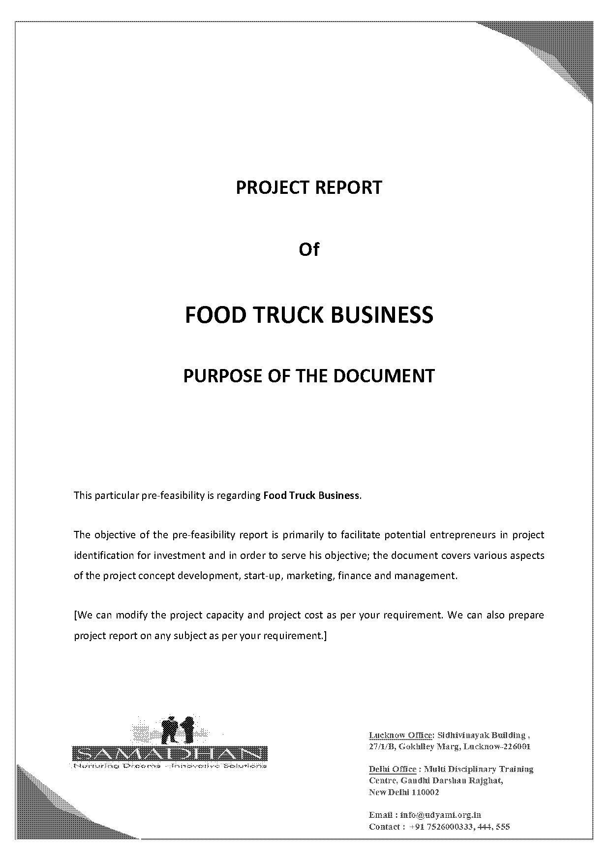 food truck project report ppt