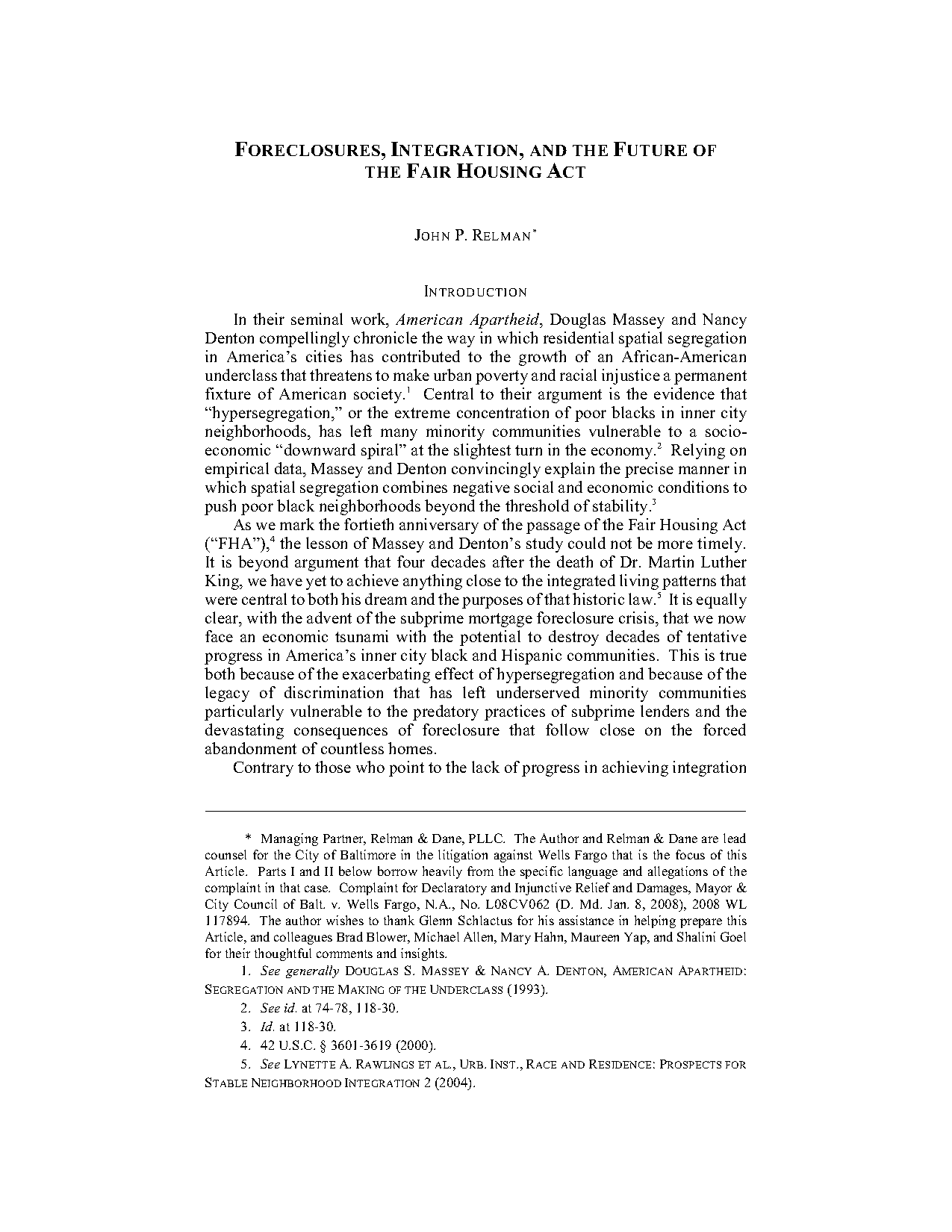 fair housing act personal injury