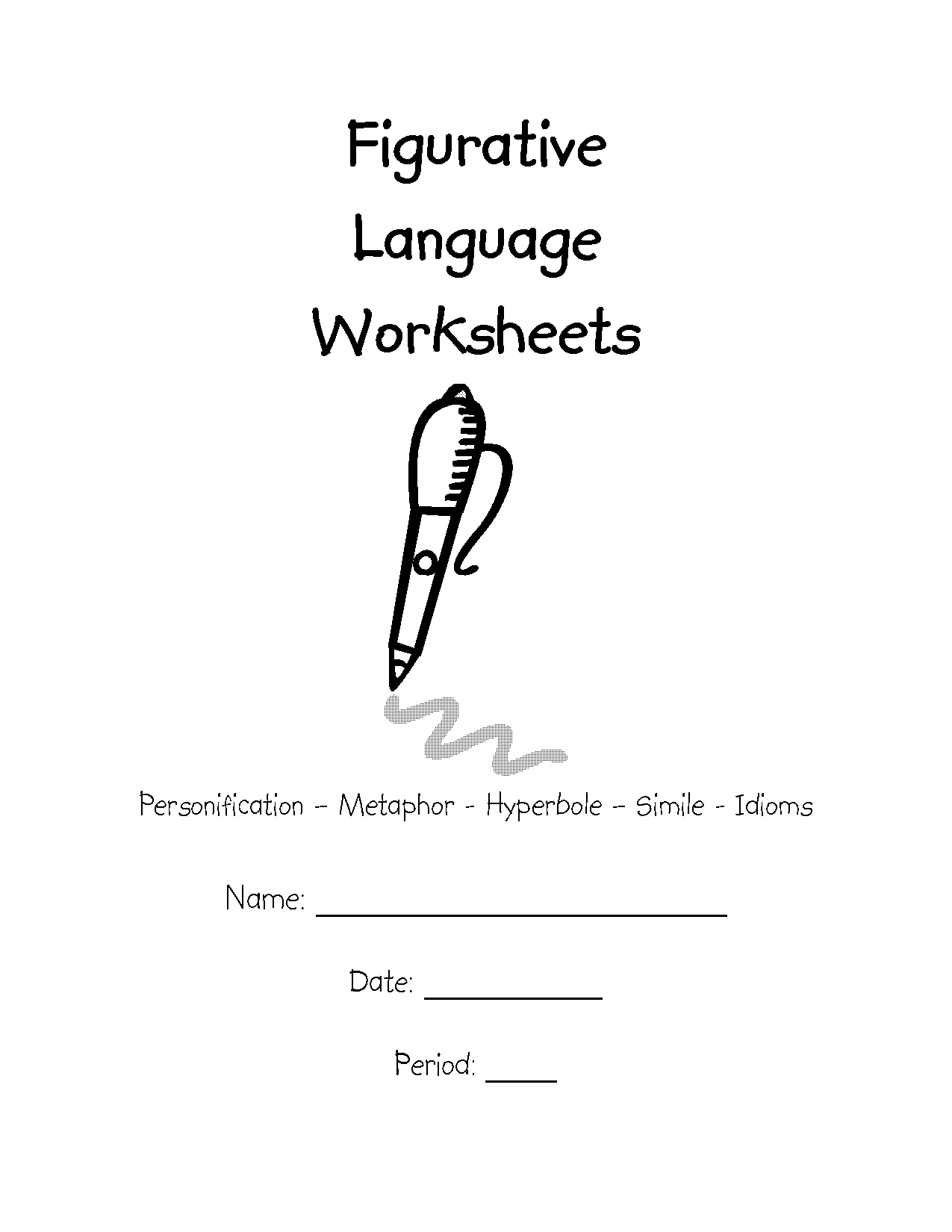 figurative language matching worksheet pdf