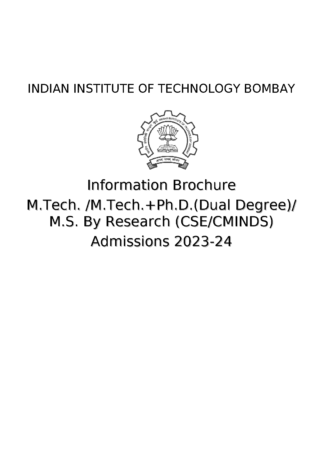 m tech courses offered by iit bombay