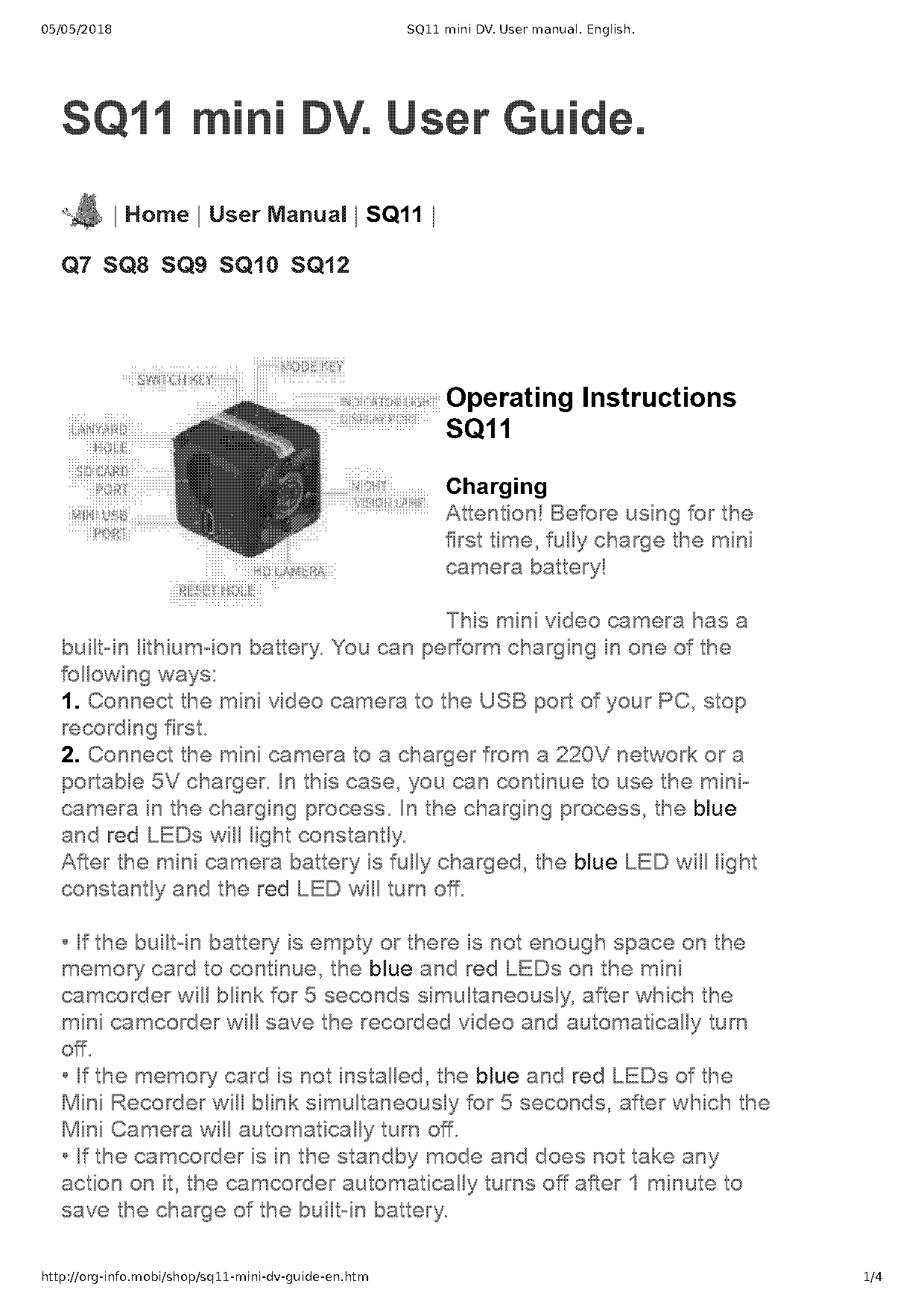 bell howell mini camera instructions