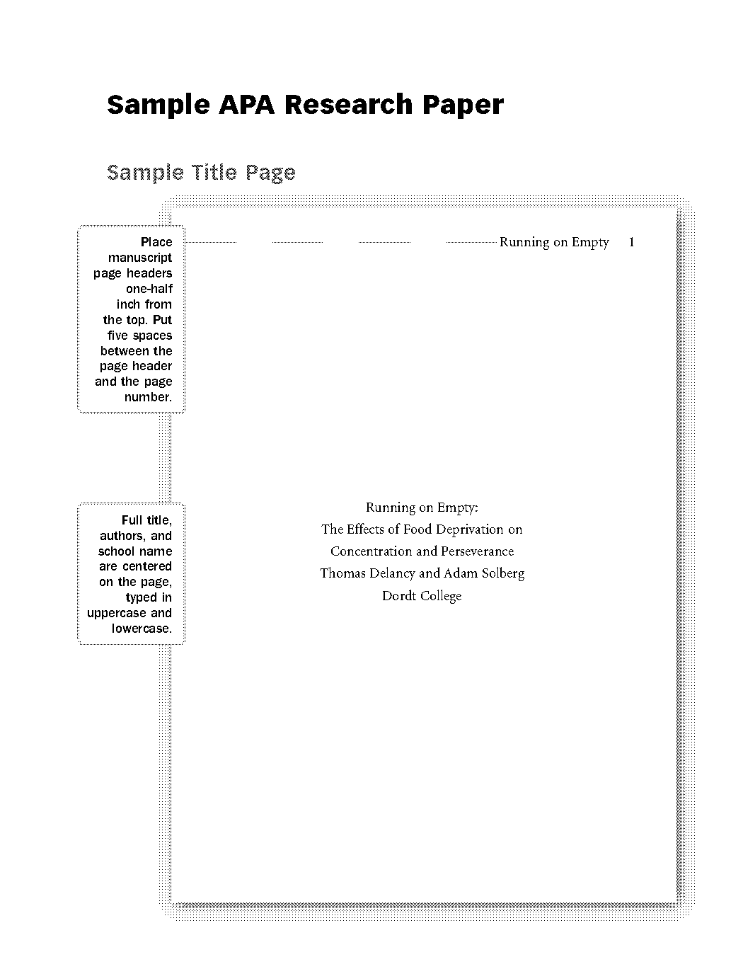 apa format reference page for research paper