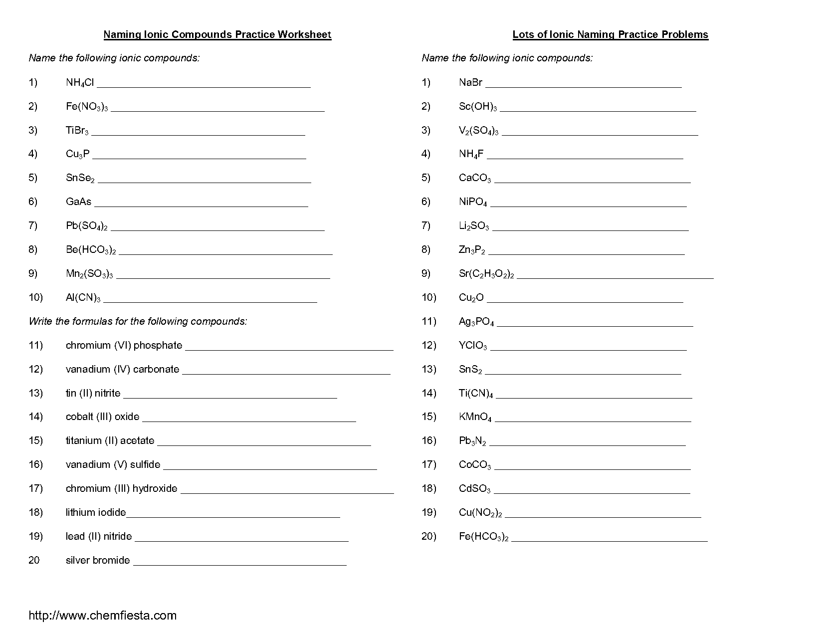 ions practice worksheet answers