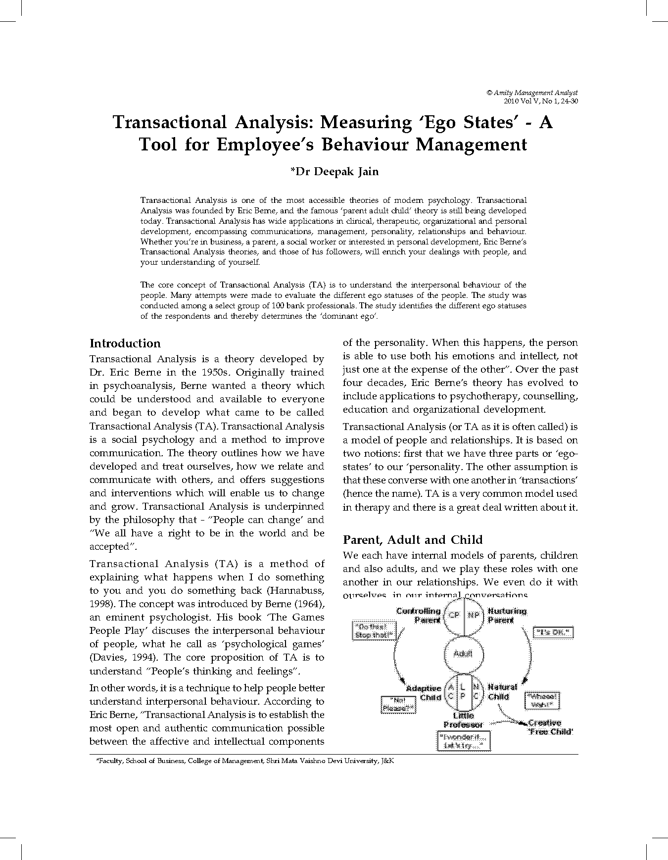 ta ego states questionnaire