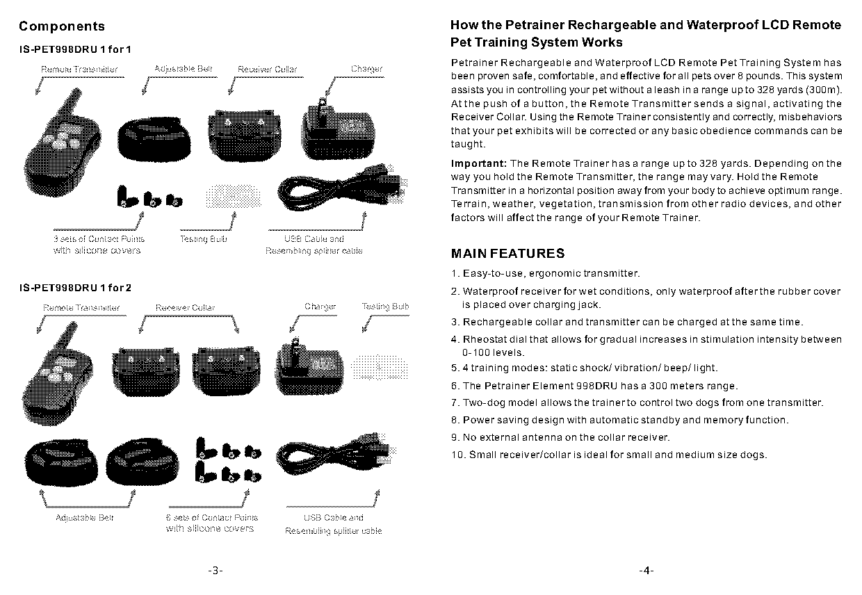 petainer training collar manual