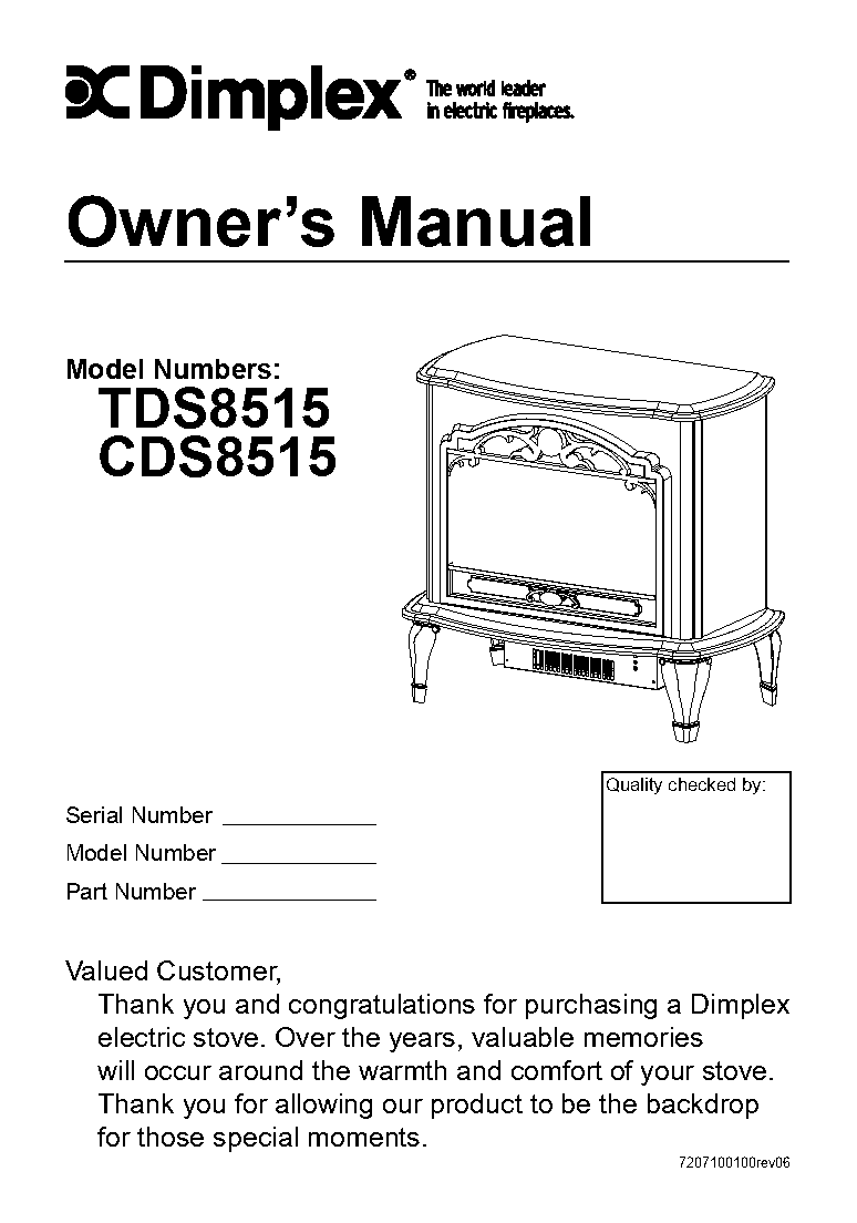 dimplex electric fireplace instructions