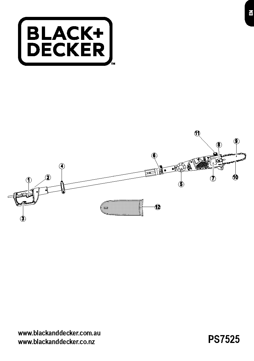 black and decker pole saw user manual