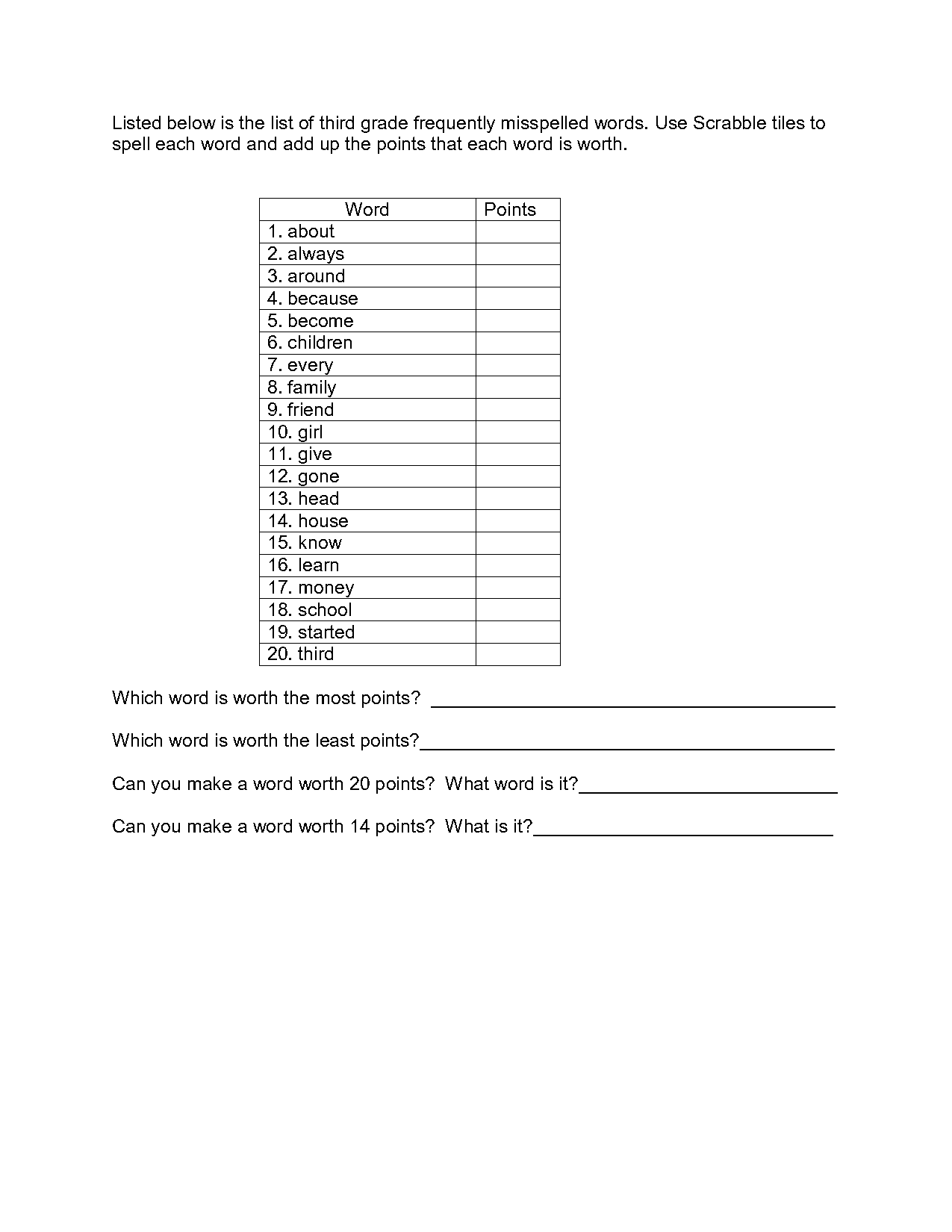 frequently misspelled word list pdf