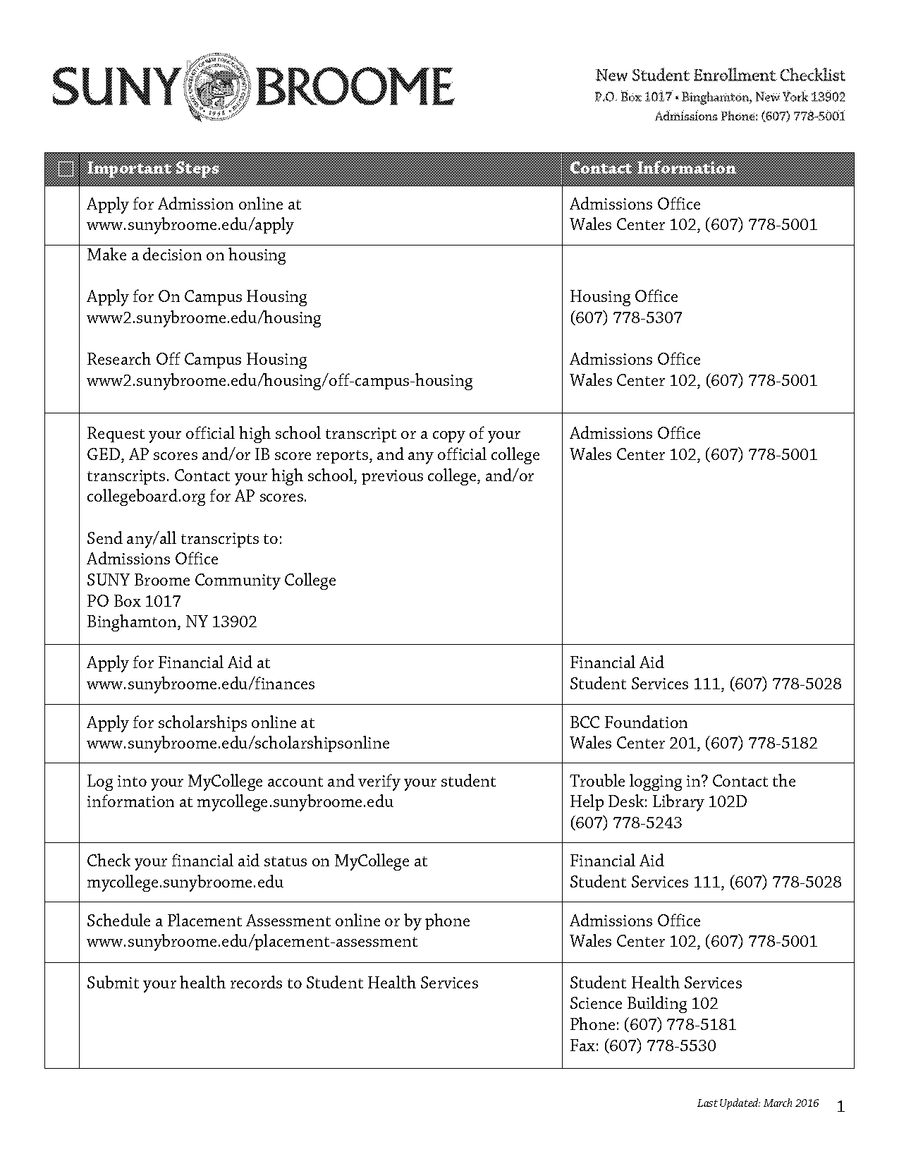 how to download unofficial transcript binghamton