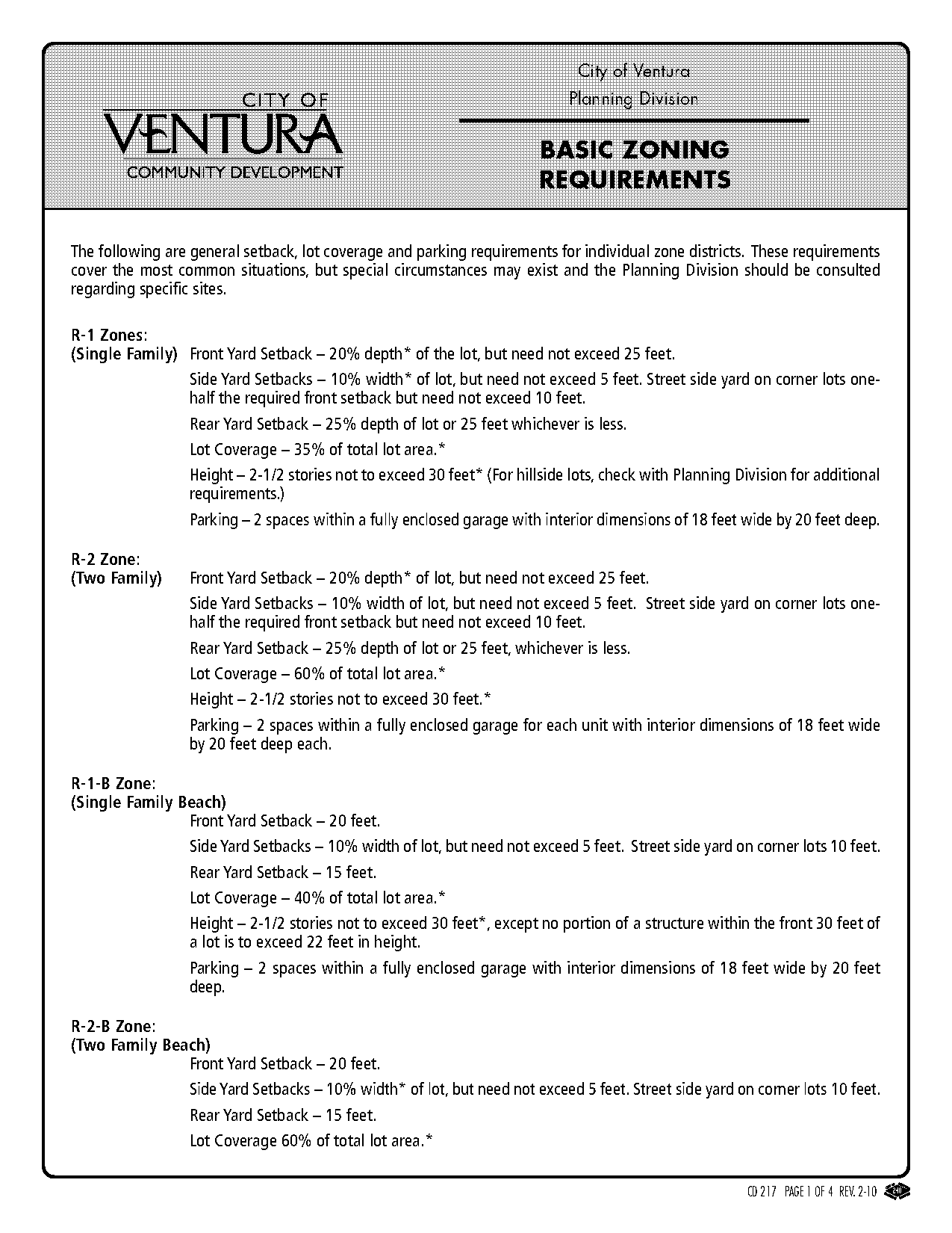 city of oxnard property dimensions measurements