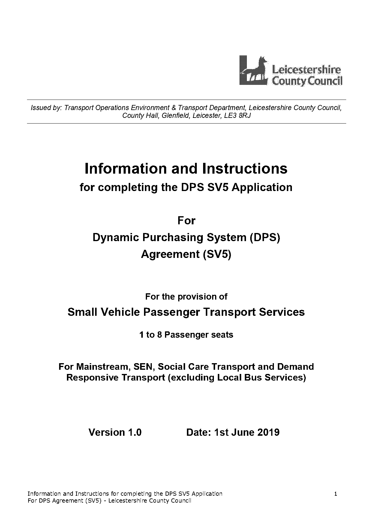 leicestershire county council bus pass form