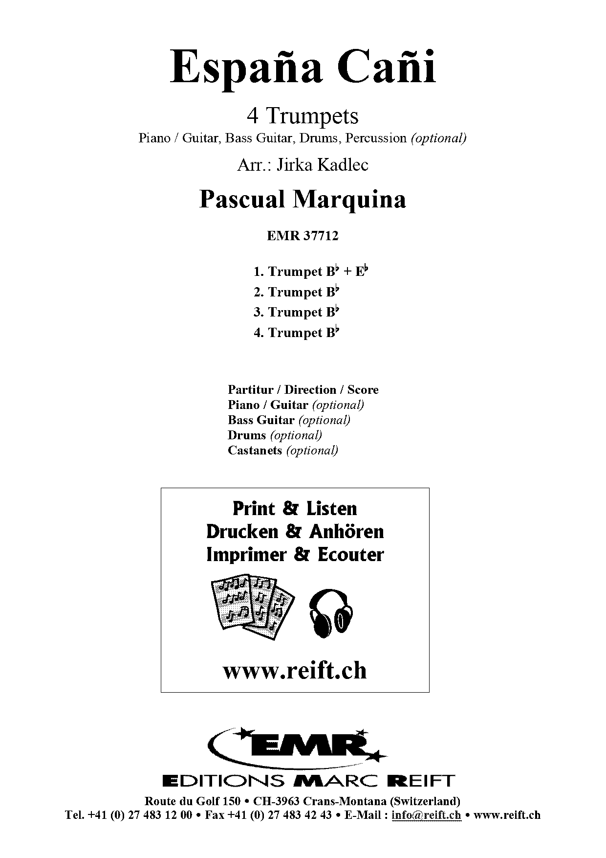 españa cani piano sheet music pdf