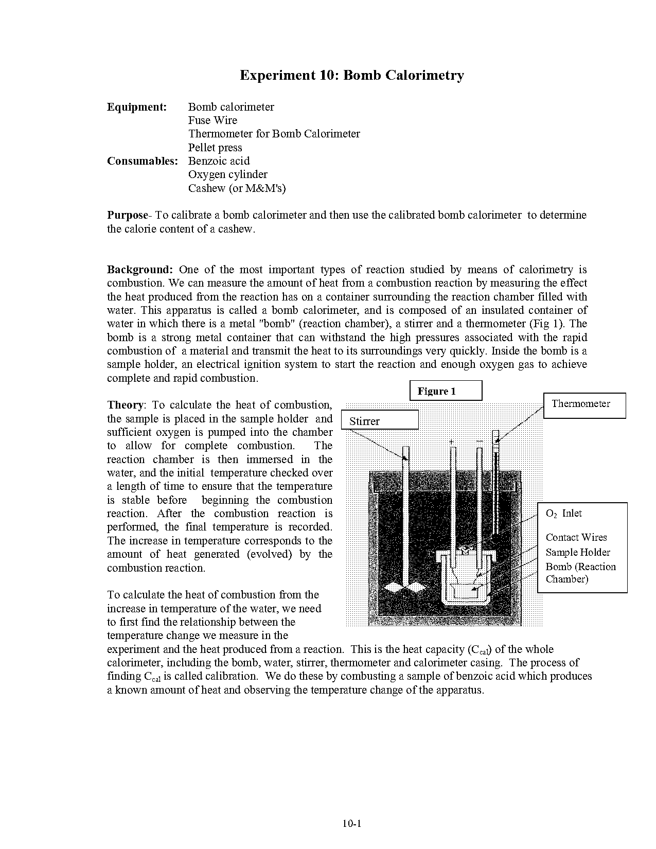 bomb calorimetry naphthalene lab report