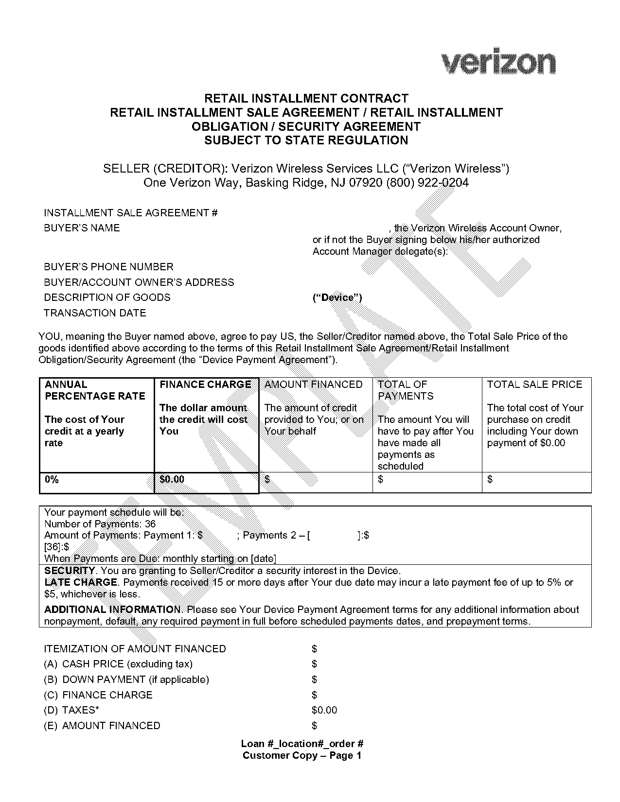 retail installment contract templates