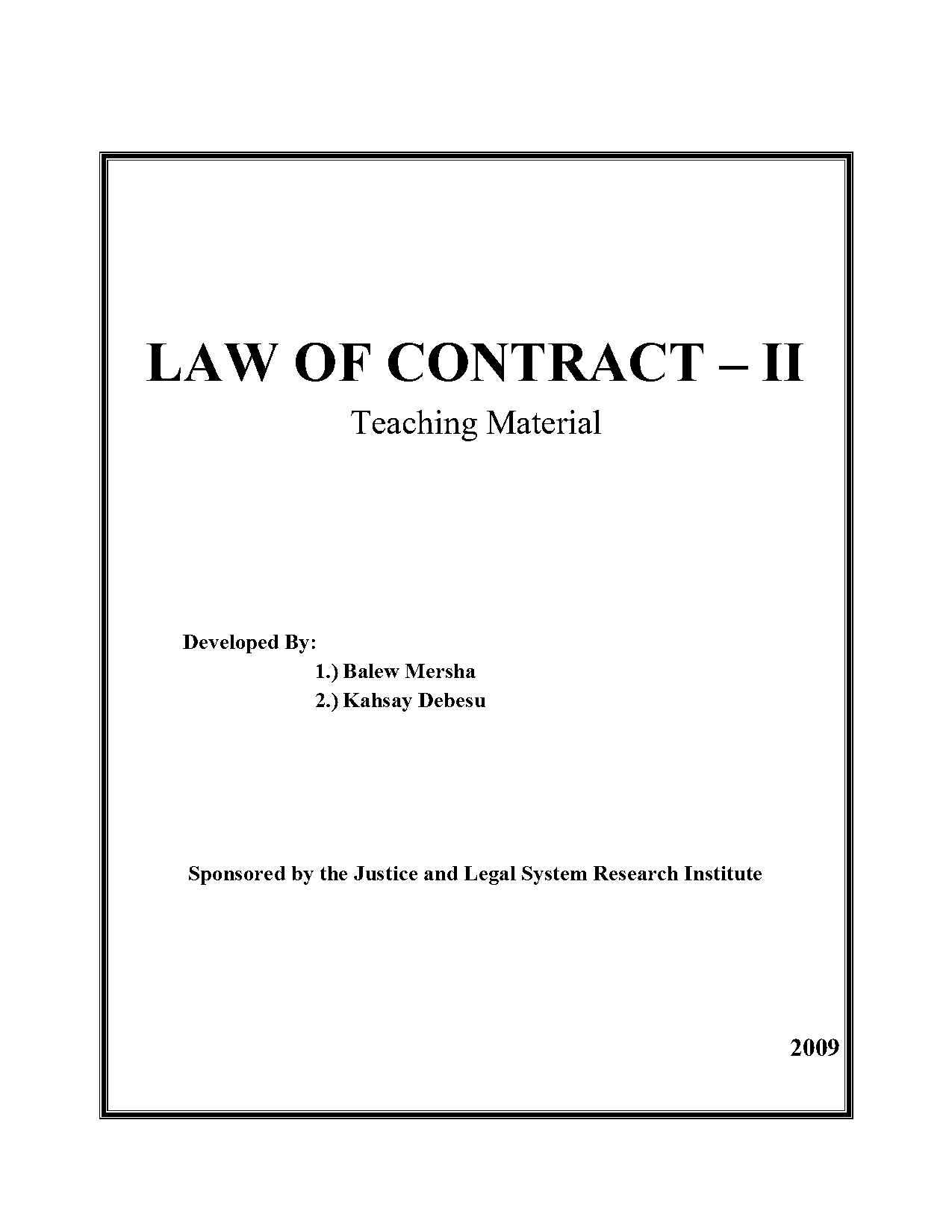 law of contract study material pdf