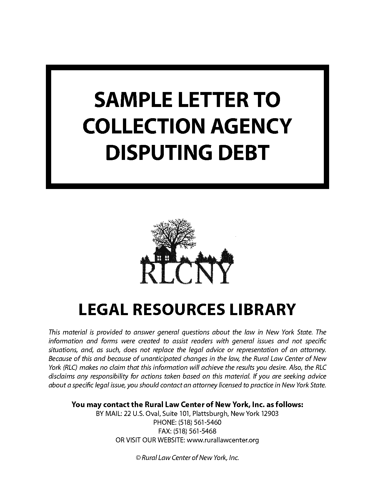 legal letter template creditor