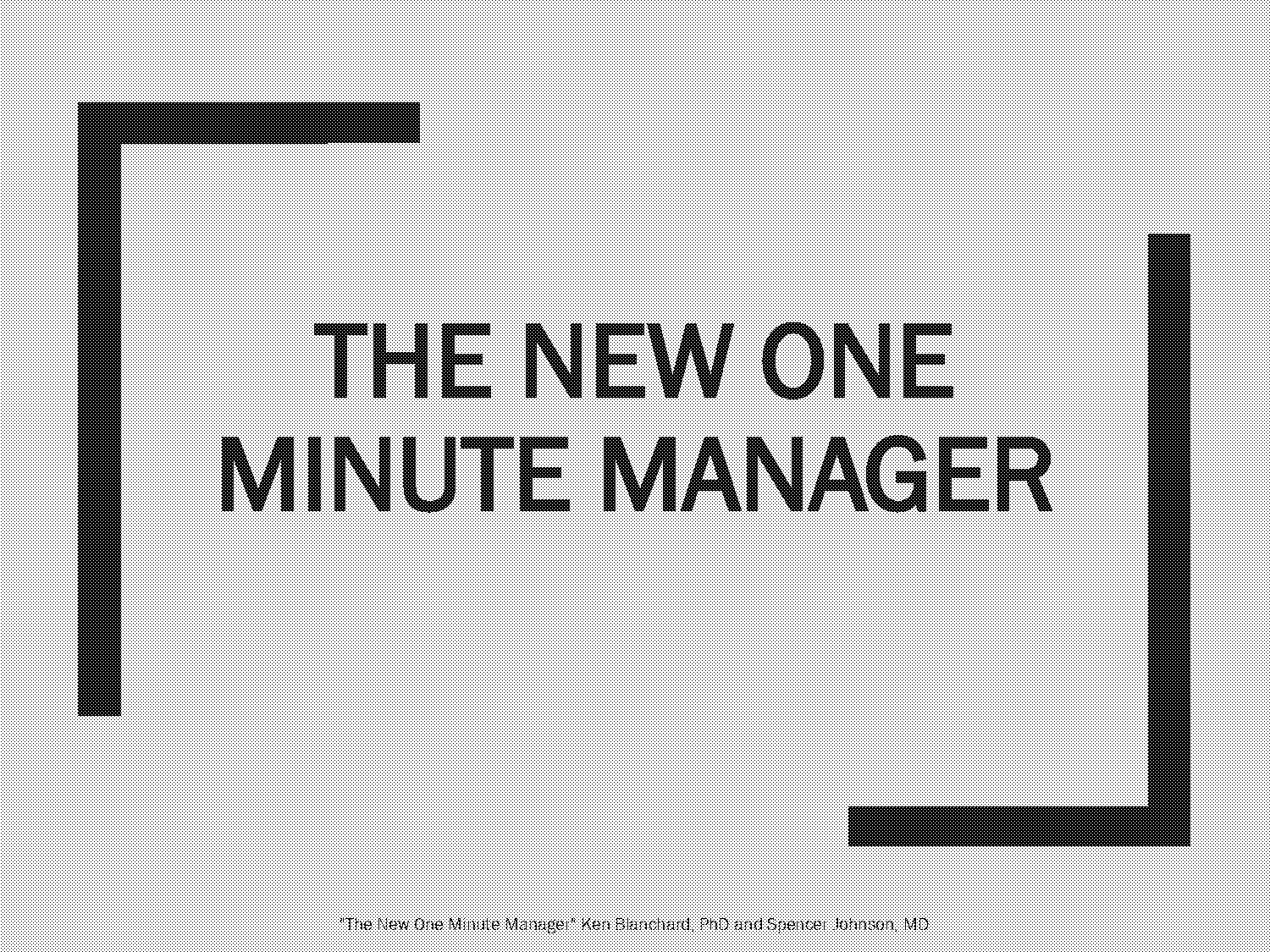 one minute manager goal setting document