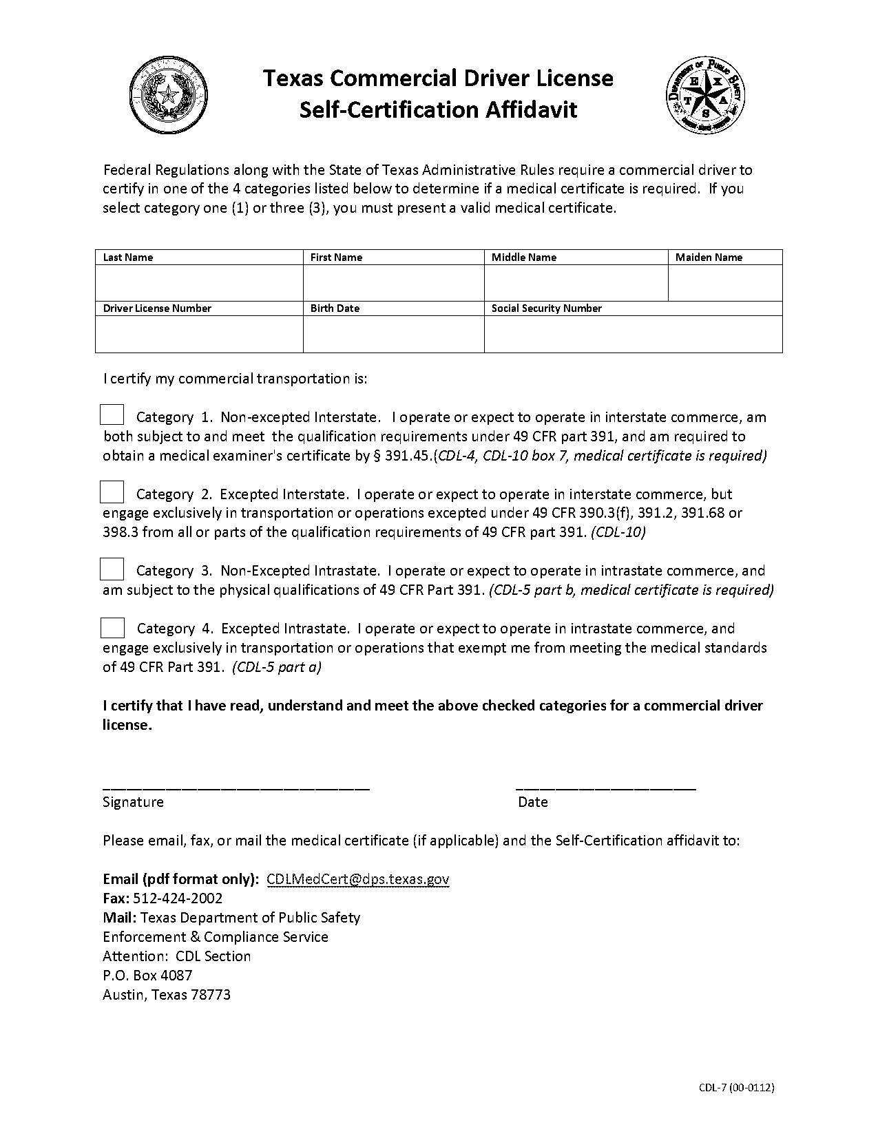 texas renewal drivers license form