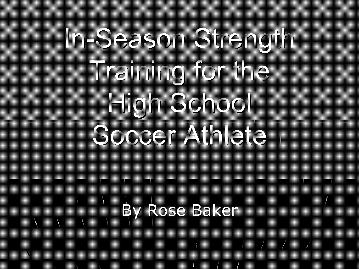 high school soccer workout plan