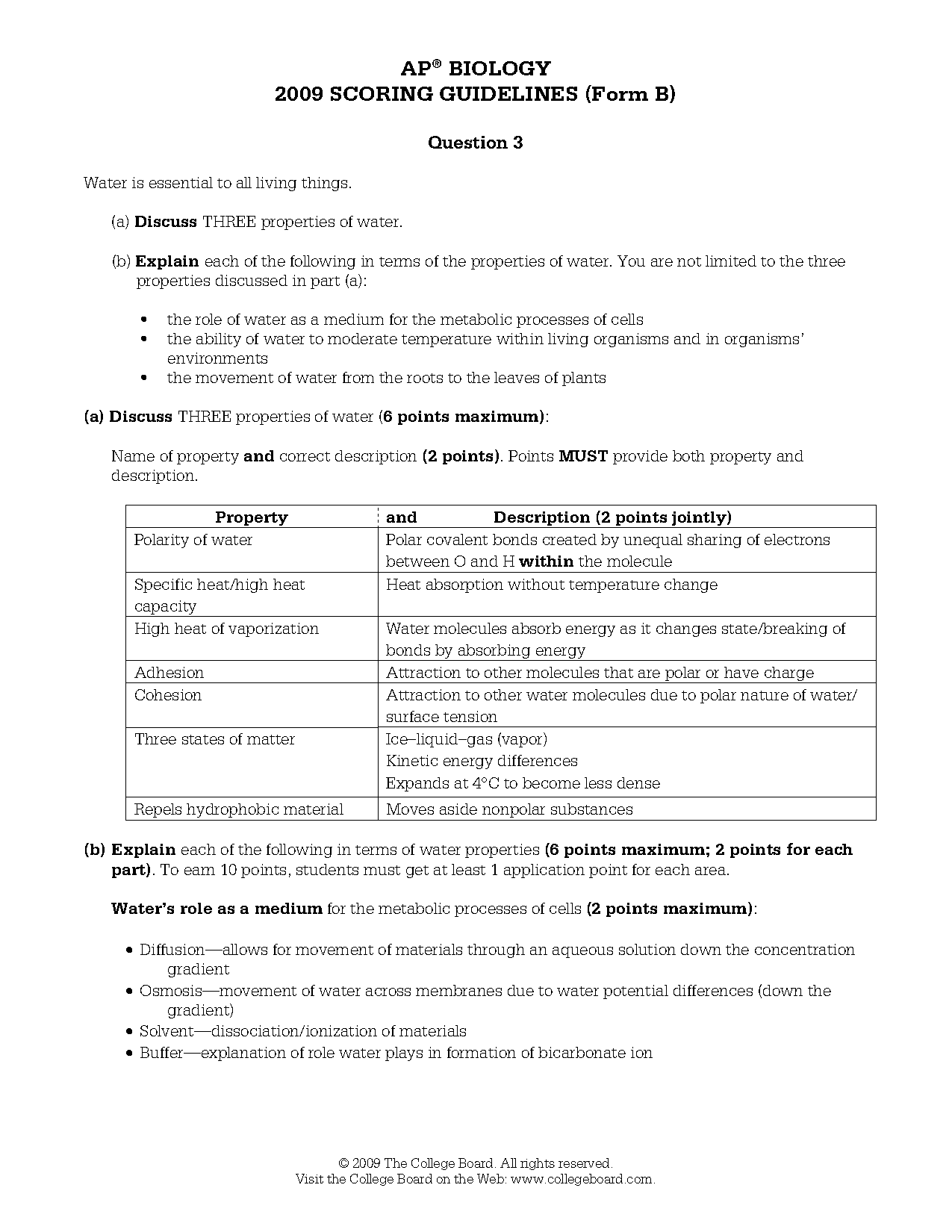 biochemistry review questions and answers pdf college board