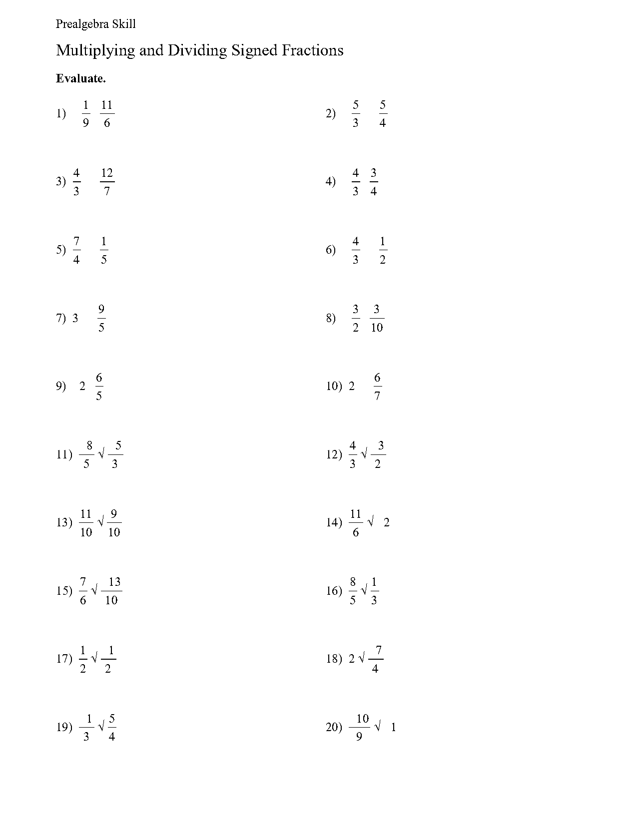 divide by fractions worksheet